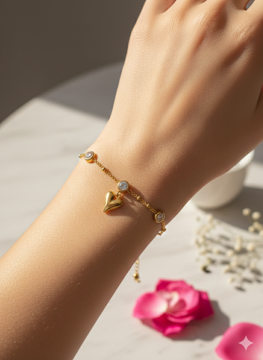 Ameza Eternal Heart Charm Bracelet