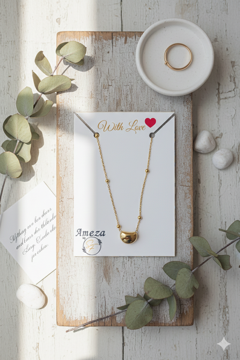 Amour Bean Station Necklace
