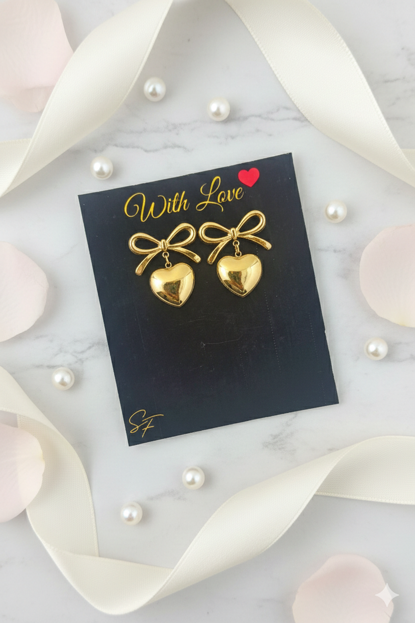 Amour Bow Heart Drops