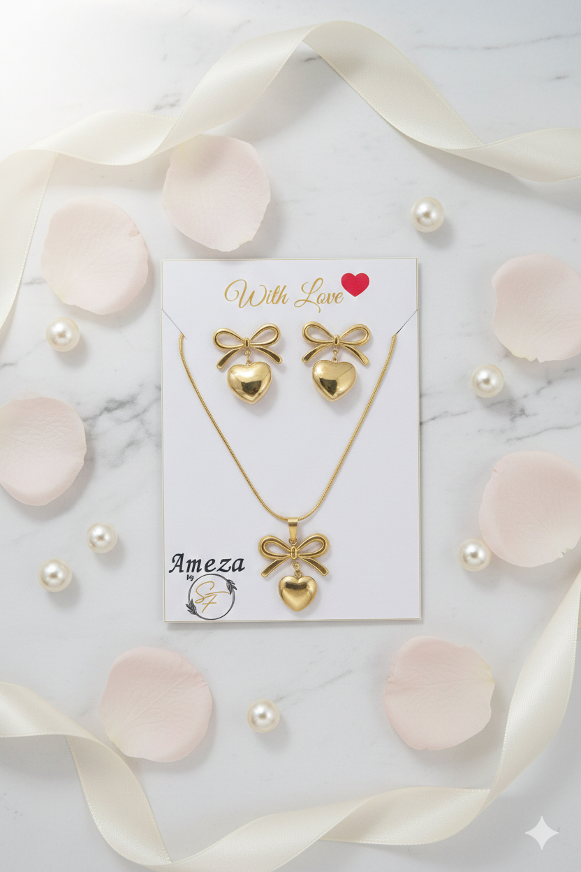 Amour Bow Heart Set