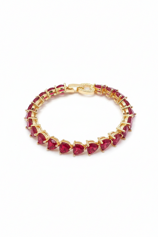 Amour Heart Ruby Bracelet