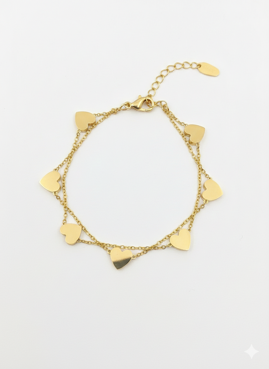 Aura Heart Double-Layered Bracelet