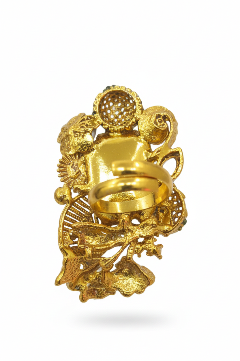 Emerald Garden Cocktail Ring