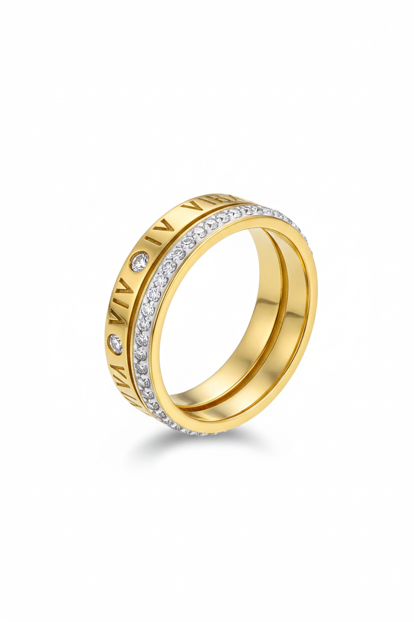 Eternal Roman Pavé Ring