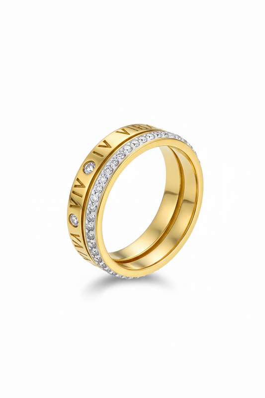 Eternal Roman Pavé Ring