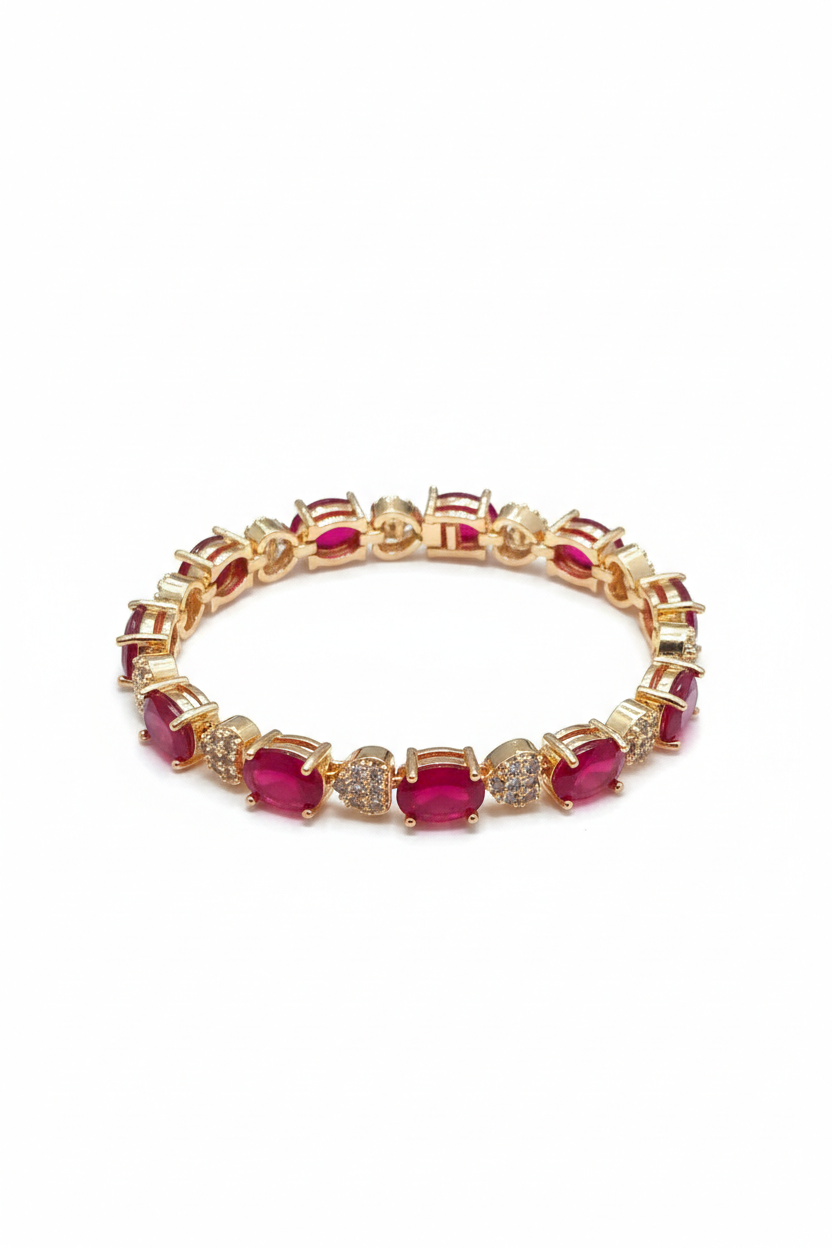 Celestial Oval Halo Link Bracelet