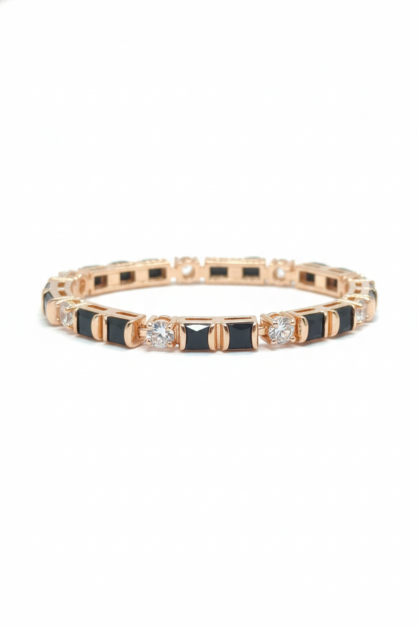Square-Link Tennis Bracelet