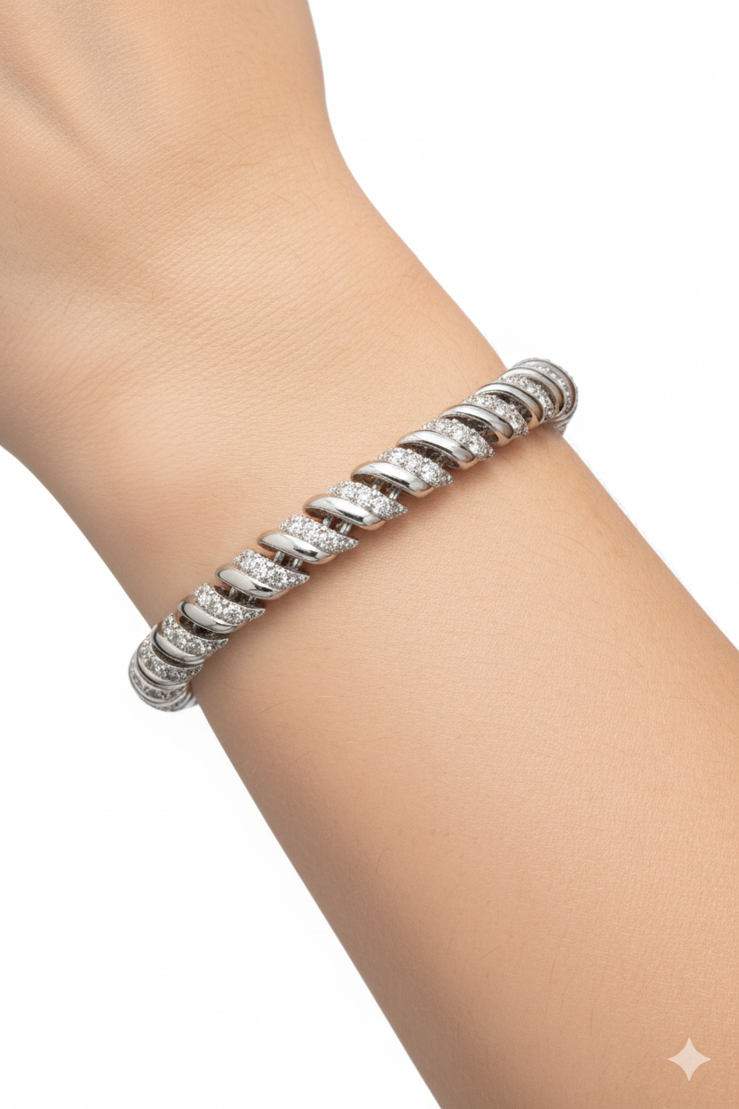 Dimond Spiral Twisted Bracelet