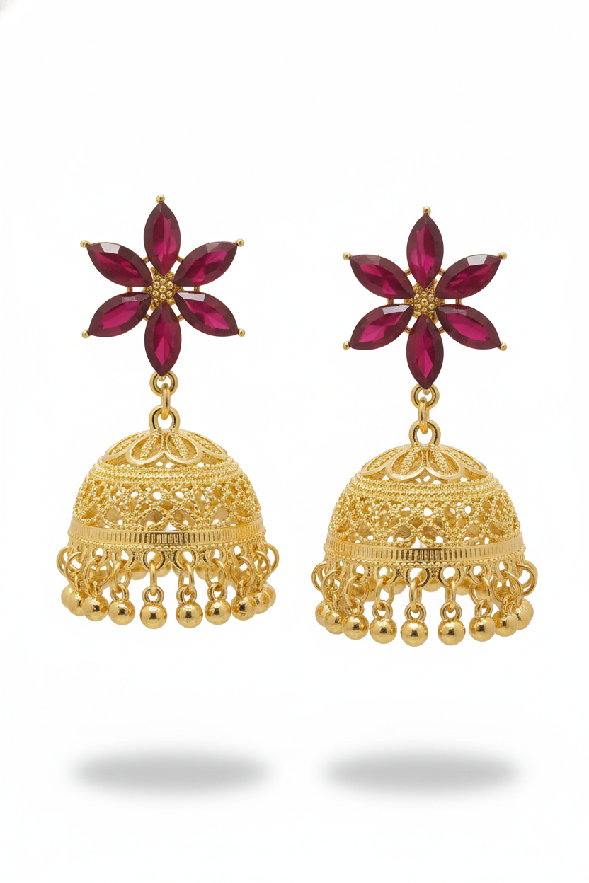 Kundan Bloom Jhumka