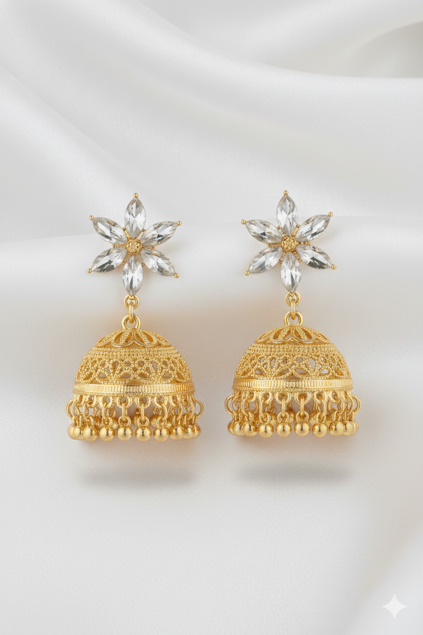 Kundan Bloom Jhumka