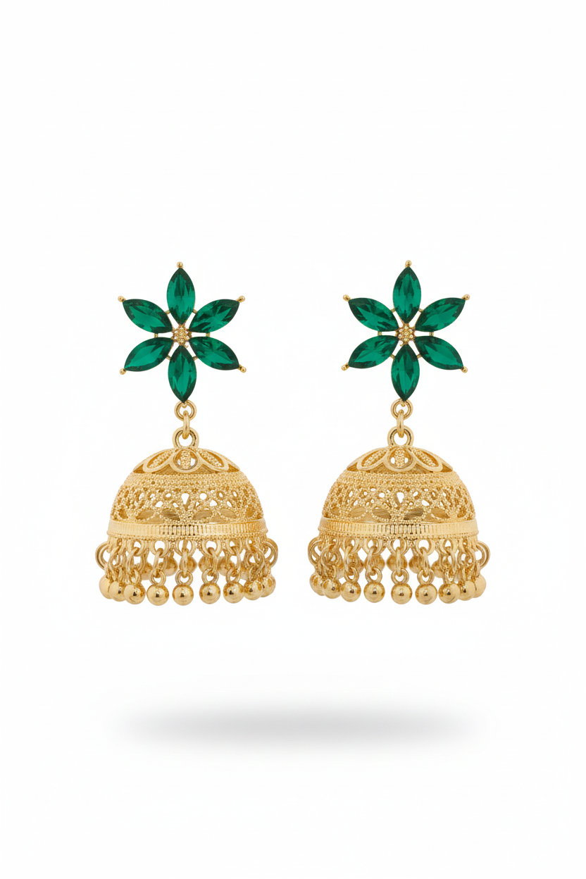 Kundan Bloom Jhumka