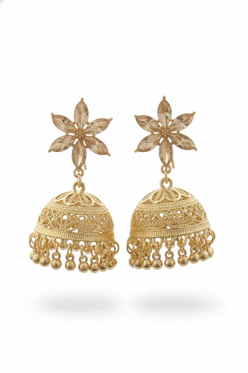 Kundan Bloom Jhumka