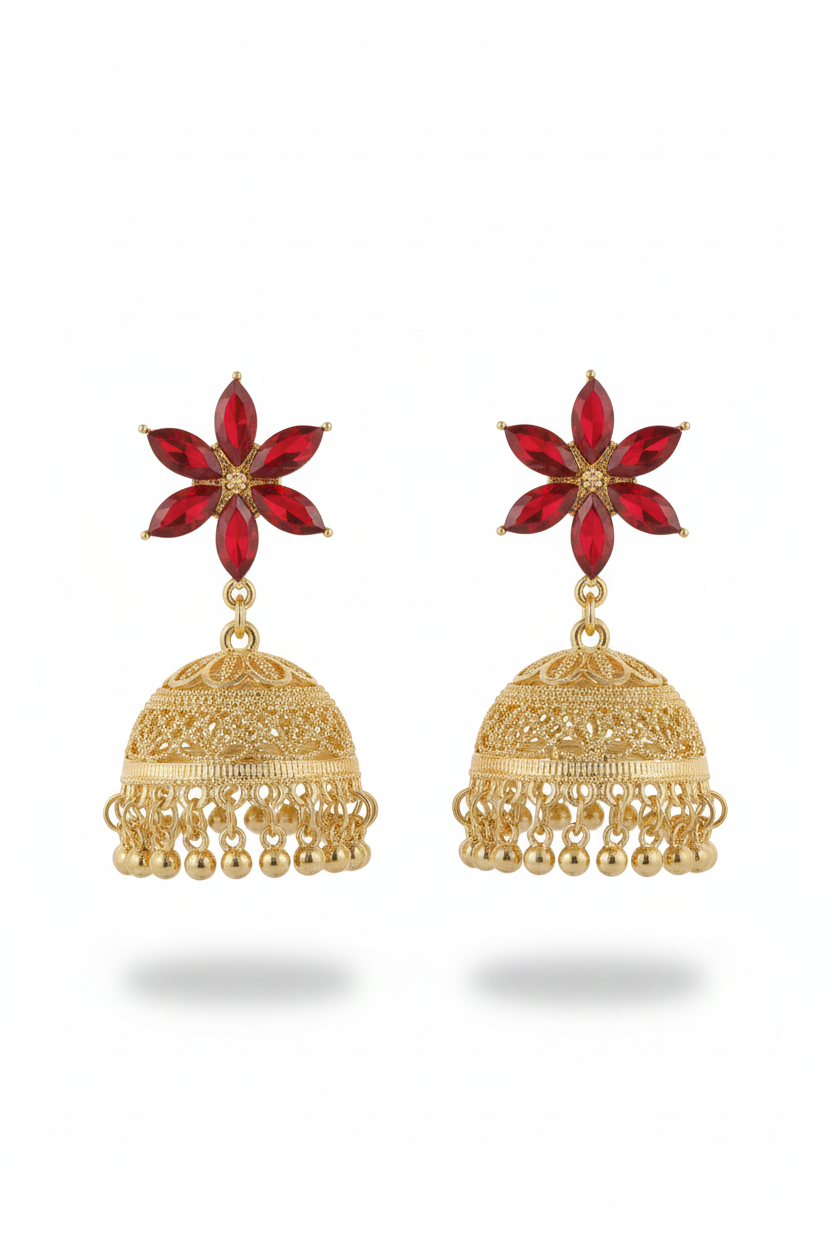 Kundan Bloom Jhumka