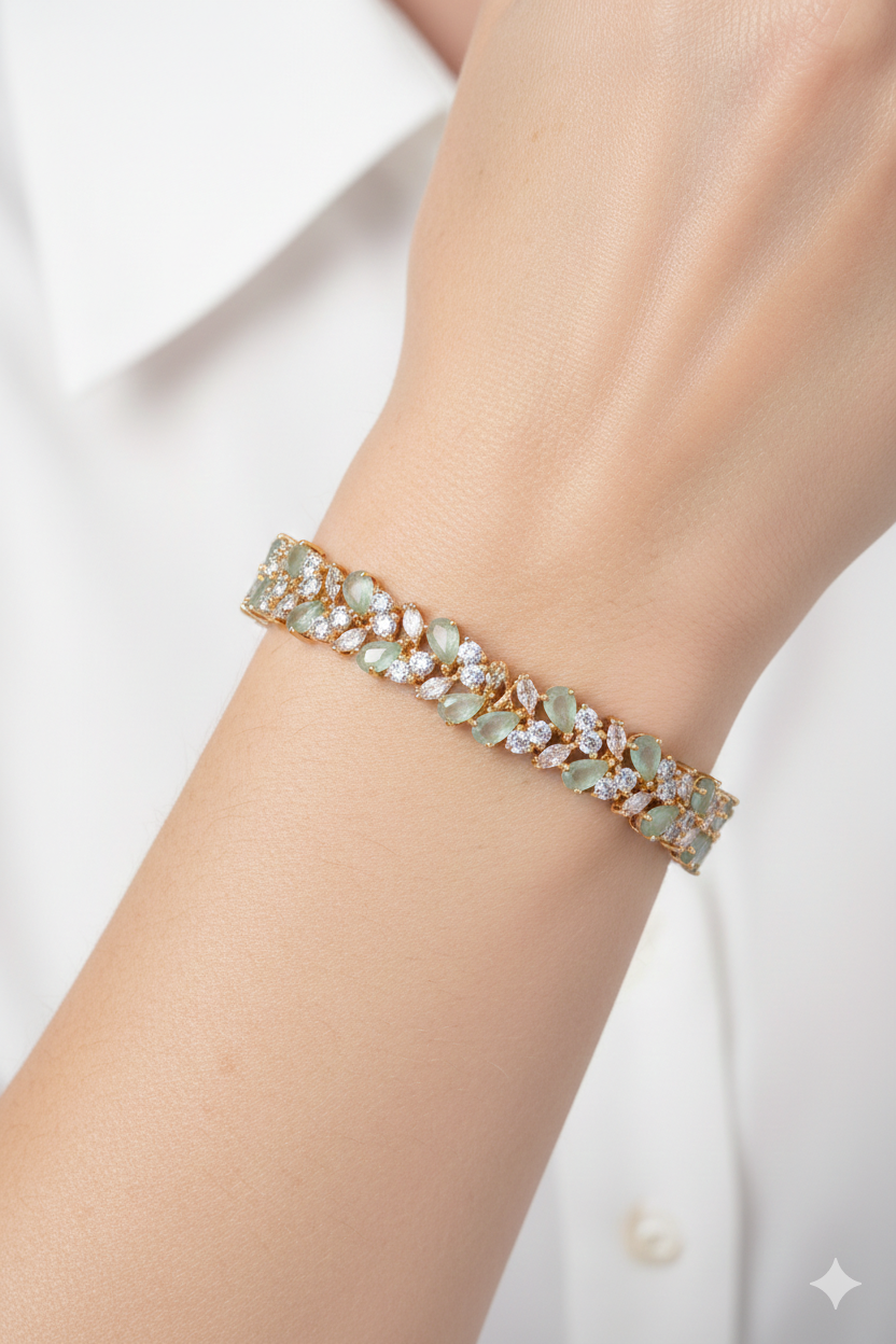 Mint Frost Marquise Bracelet