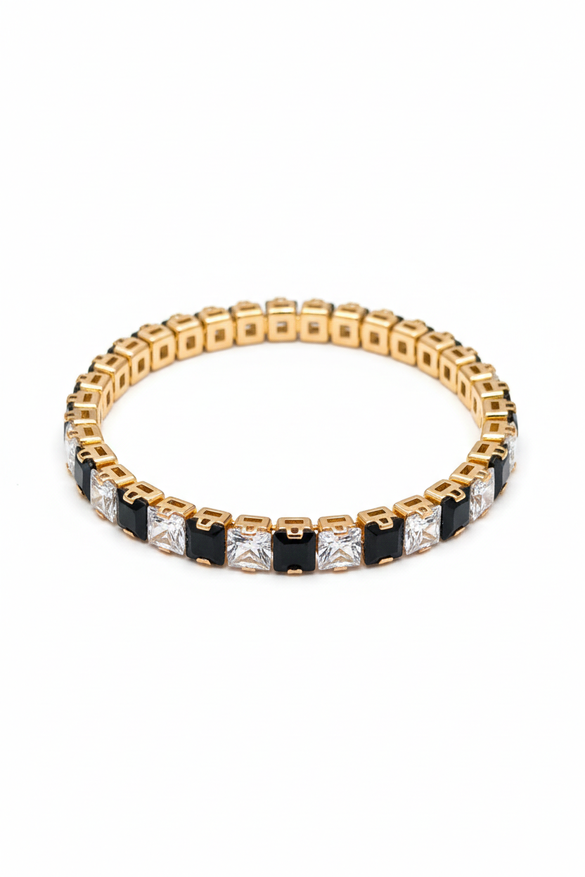 Radiant Prism Tennis Bracelet Black