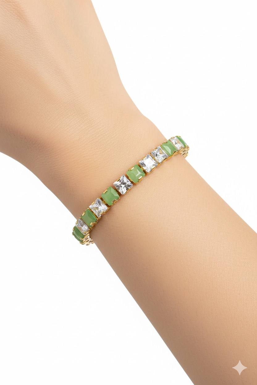Radiant Prism Tennis Bracelet Mint
