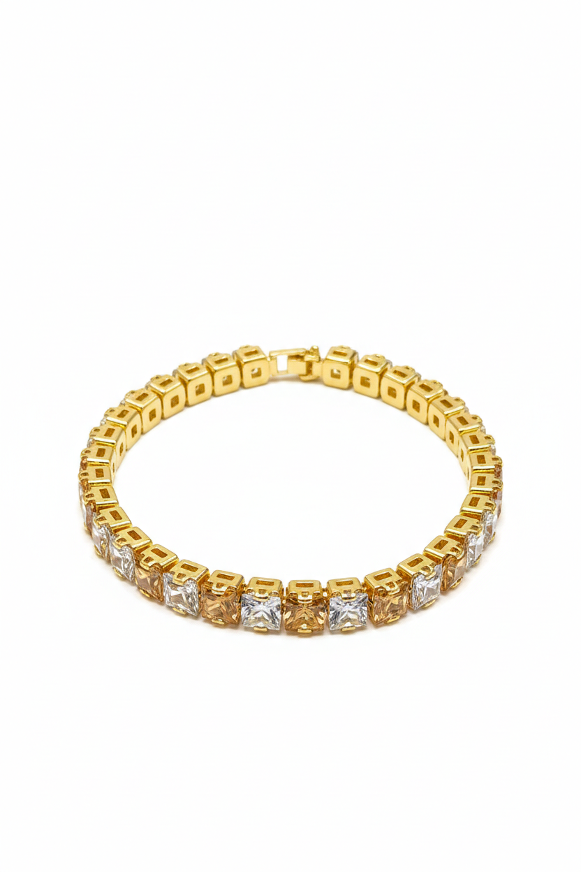 Radiant Prism Tennis Bracelet Champagne