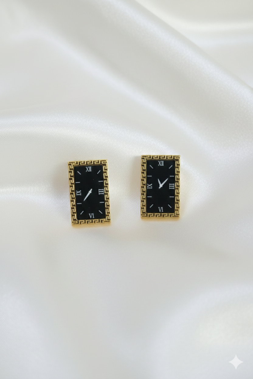 Rectangular Dial Earrings