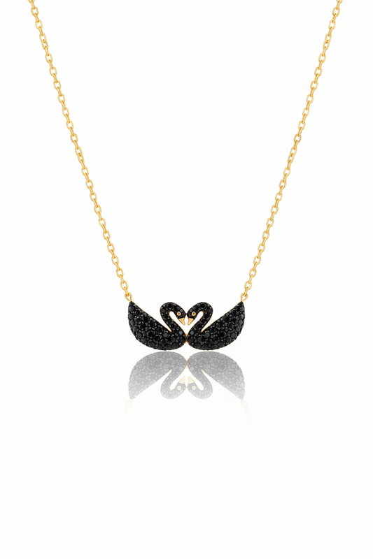 Twin Swan Necklace